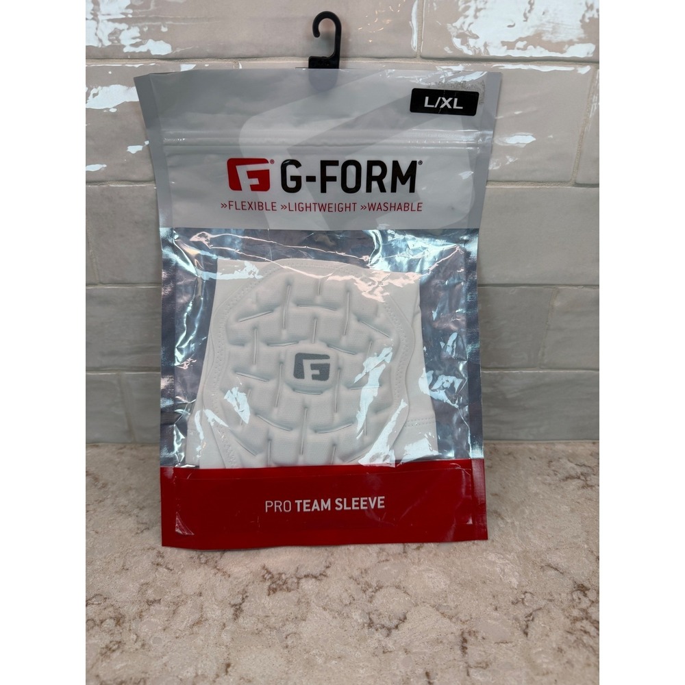 G-Form Pro Team Sleeve White Flexible Padded Arm Guard L/XL